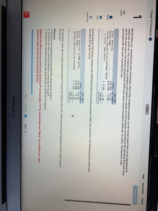  Connect COM Chapter 10 Homework Help Sew & 1 Marvel Parts,