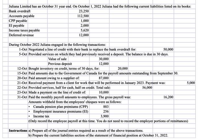 Please answer the following: 1. For the October 1 entry, what