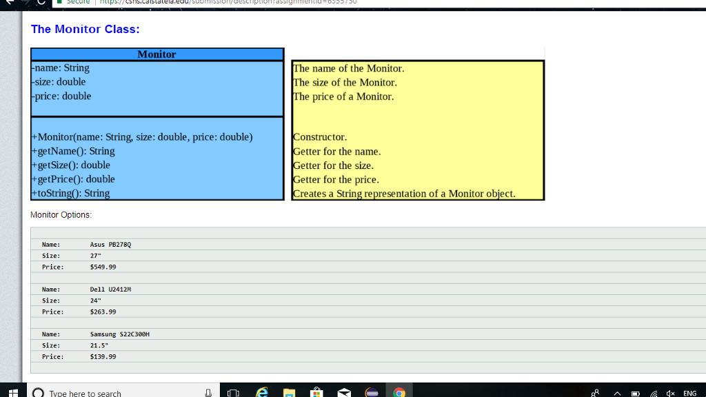 cost of the build. You will create a menu-driven program which will