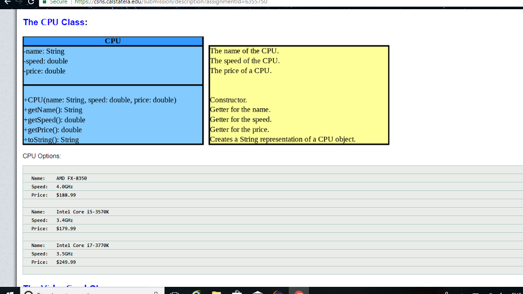 give the user several options for building the computer. This program will