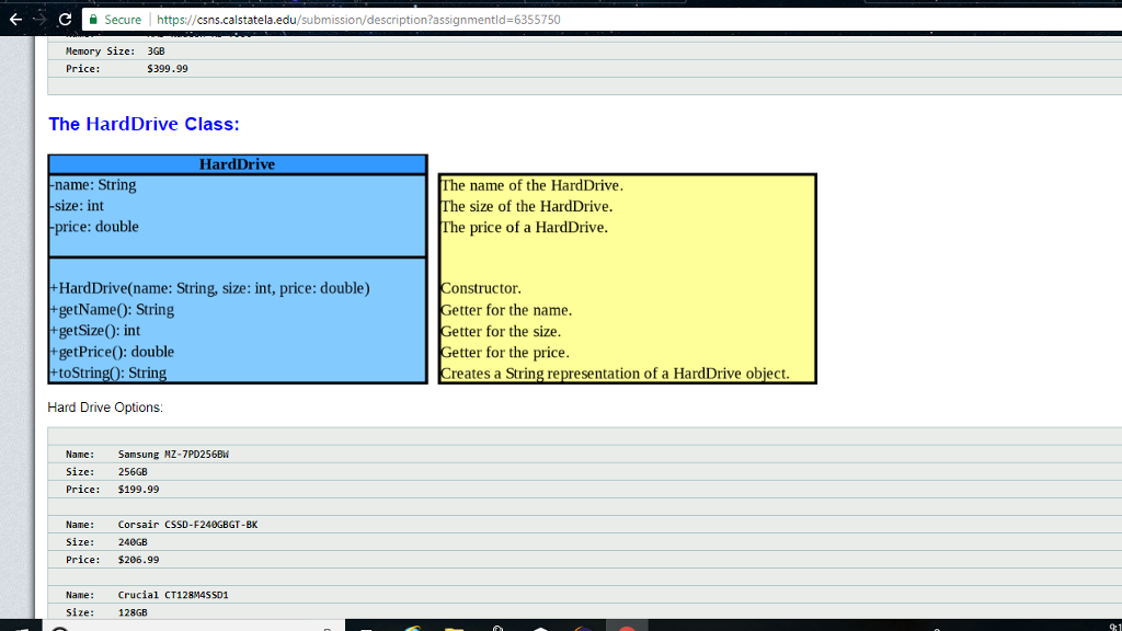 NOT make any changes to the classes as they are defined here.