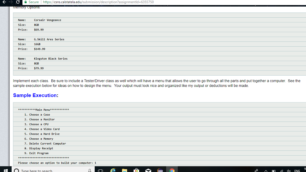 any additional classes you feel will enhance your program or make the