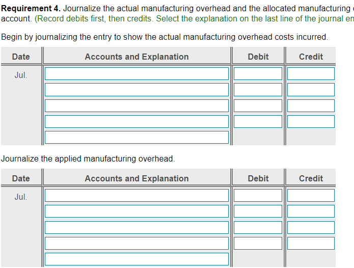 was 200,000 minutes at a total cost of $34,000. e. Actual overhead
