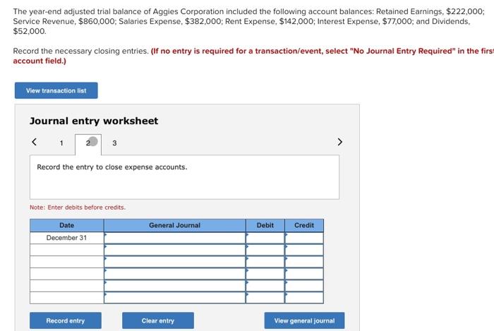 year-end adjusted trial balance of Aggies Corporation included the following account balances: