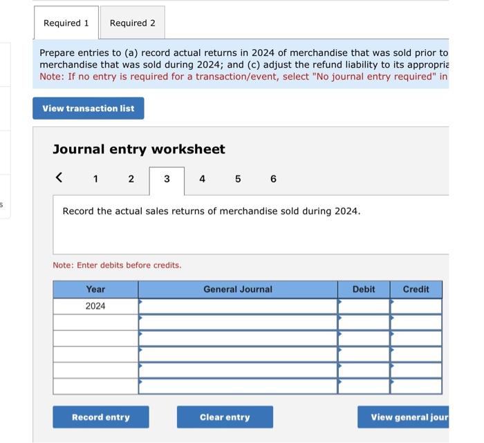 was sold during 2024; and (c) adjust the refund liability to its