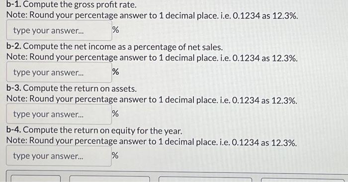 statement for the year in a multiple-step format. Note: Amounts to be