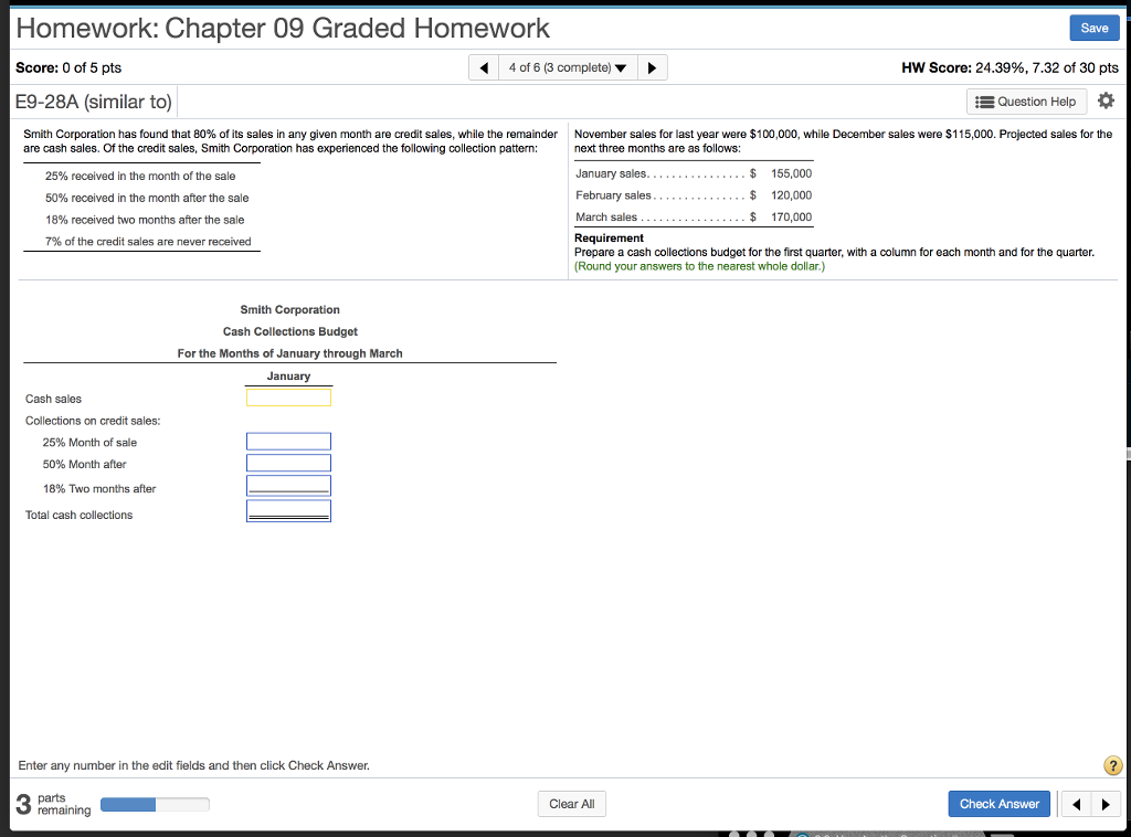 please help with this homework. I need all the answers for January