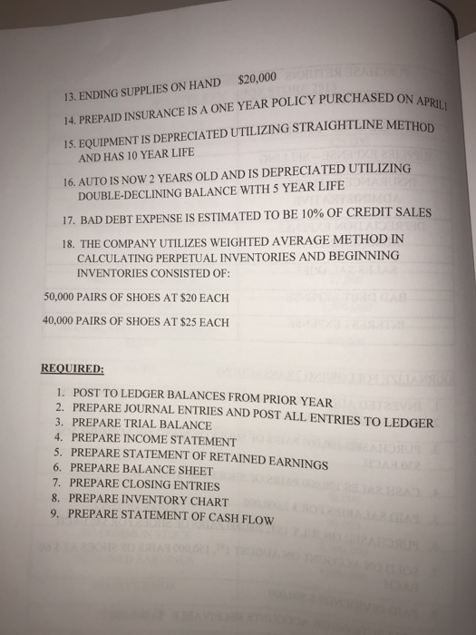 Statement 5.Prepare statement of retained earnings 6.Prepare balance sheet 7.Prepare closing entries