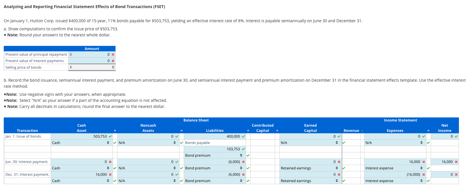  am i computing wrong? Analyzing and Reporting Financial Statement Effects of