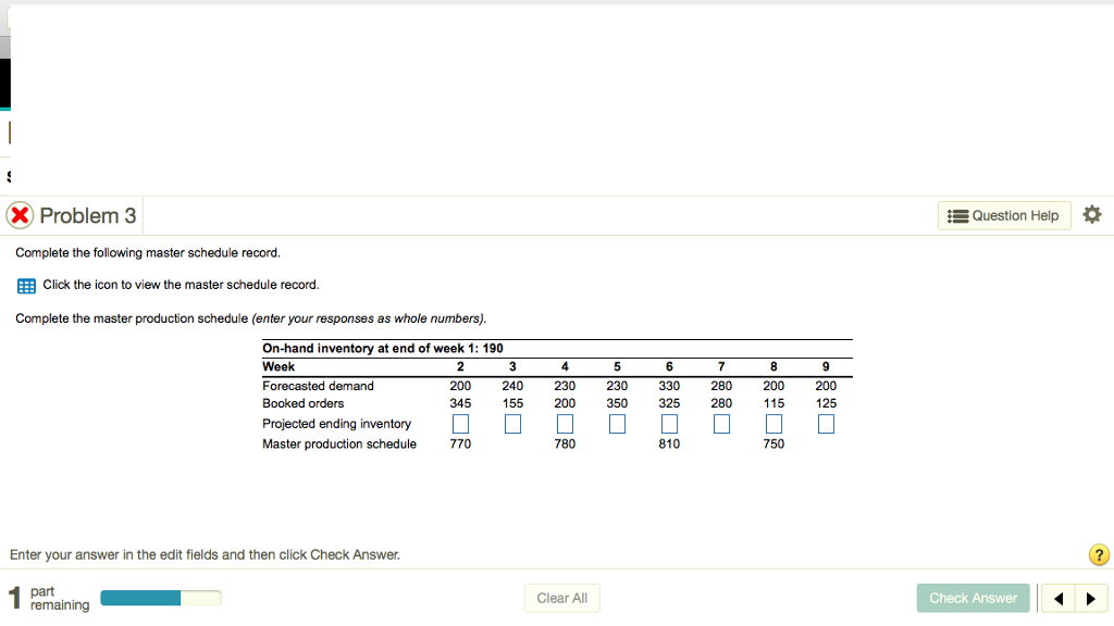 icon to view the master O More Info Complete the master production