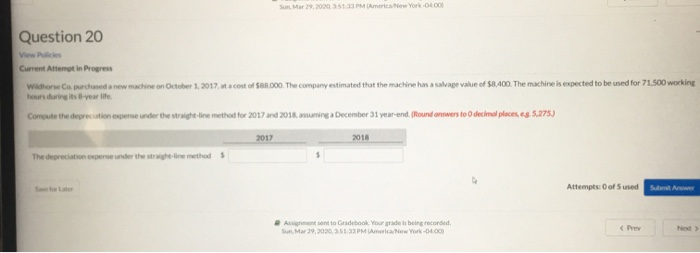  Sun Mar20203513 m Y ork.DLO Question 20 Views Current Attempt in