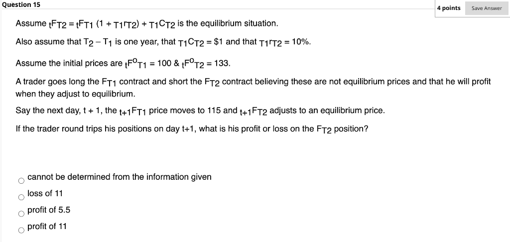 prices on June 15 (6/15 = t). The futures price of gold
