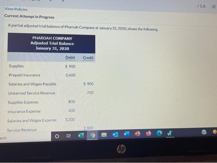  - /5.6 111 View Policies Current Attempt in Progress A partial