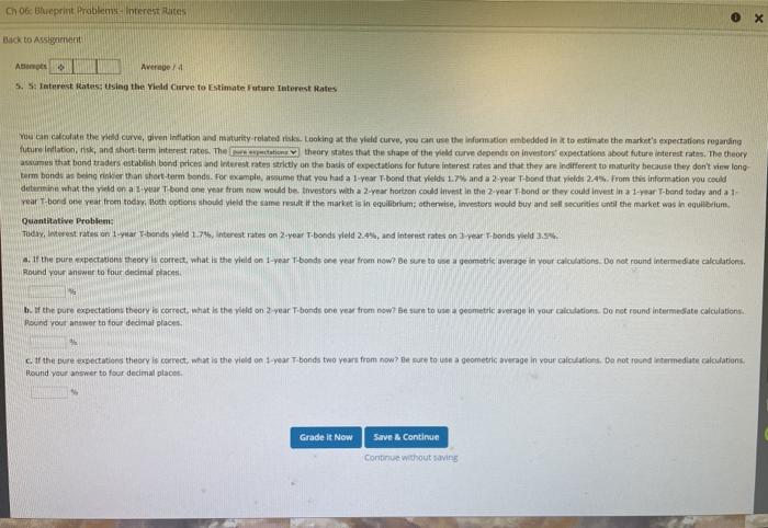 Ch 06: Blueprint Problems interest Rites Back to Assignment Abemos OLD