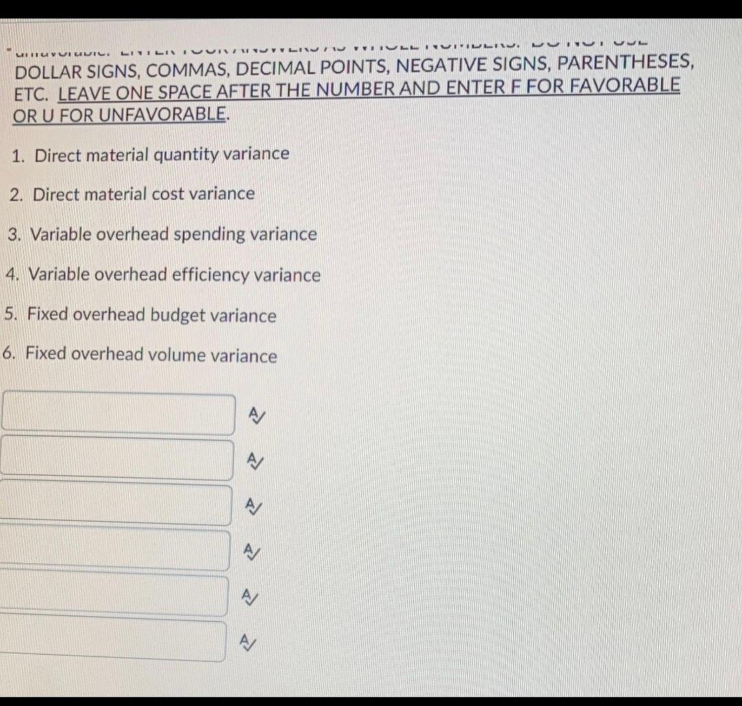 their product, they actually produced 90,000. The following standards have been set