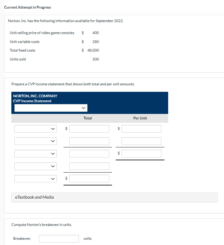  Current Attempt in Progress Norton, Inc. has the following information available