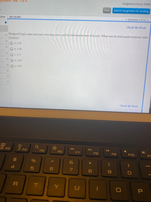  nment: HW - Ch 4 Assignment Score: 0.00% Save Submit Assignment