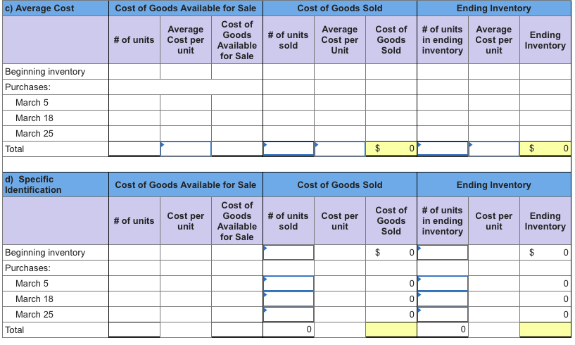 Acquired at Cost 185 units $75 per unit 485 units $80 per