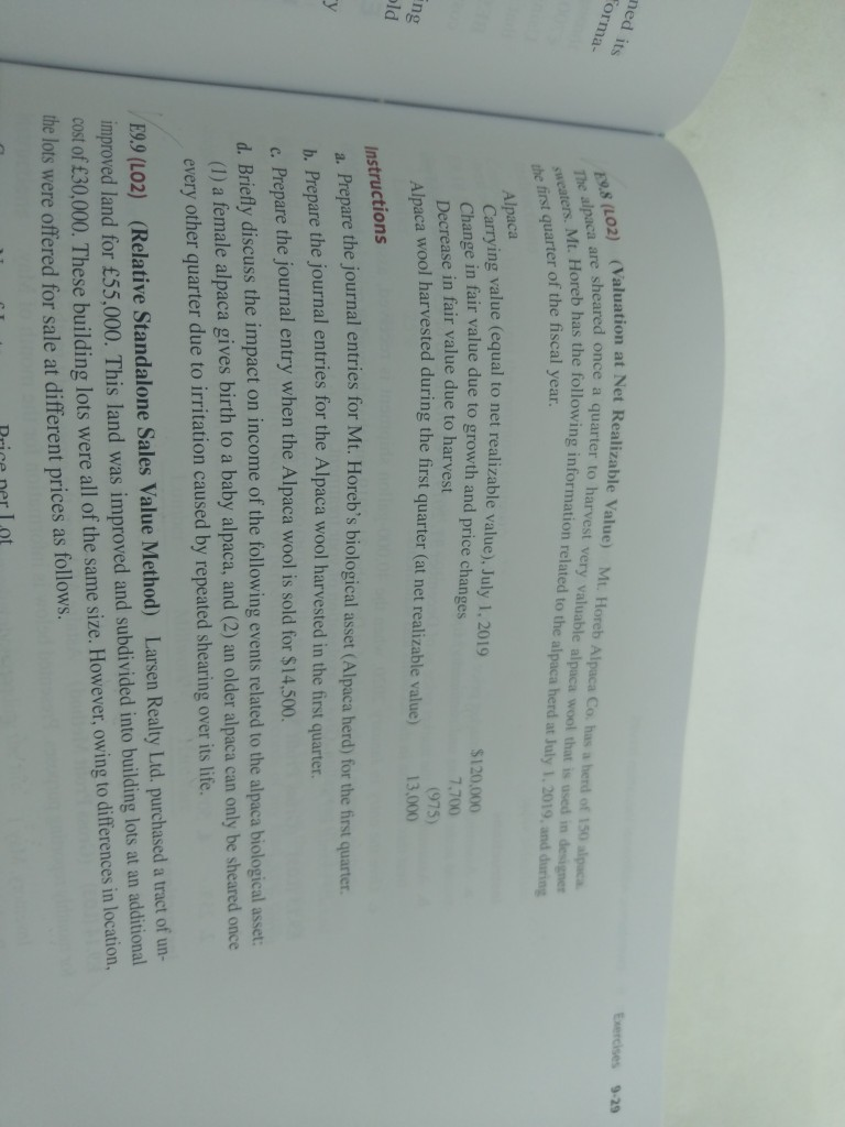  how to fix the problem E9.8 ned its forma- Exercises 9.29