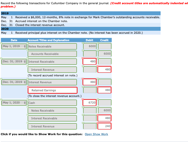Exercise 8-13 Partially correct answer. Your answer is partially correct. Try again.