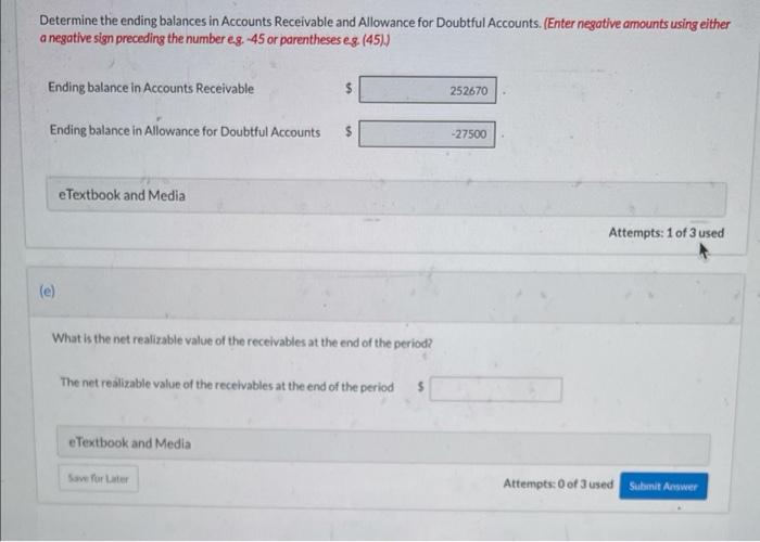 Tamarisk, Inc. had balances in Accounts Receivable of $220,000 and in Allowance