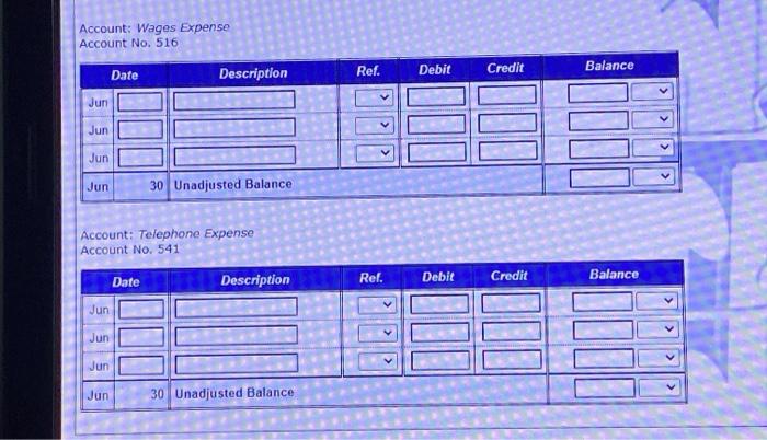 Jun Cash 53,000 (cash purchase of equipment) Jun 1 Cash 162,000 Jun