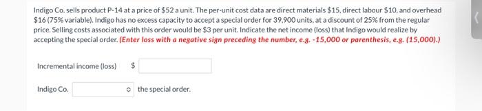 please explain how you did the process step by step Indigo Co.