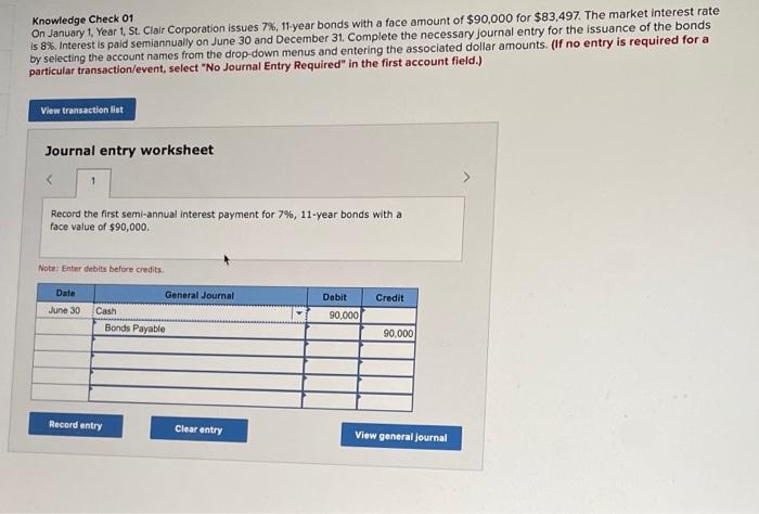  Knowledge Check 01 On January 1 Year 1. St. Clair Corporation