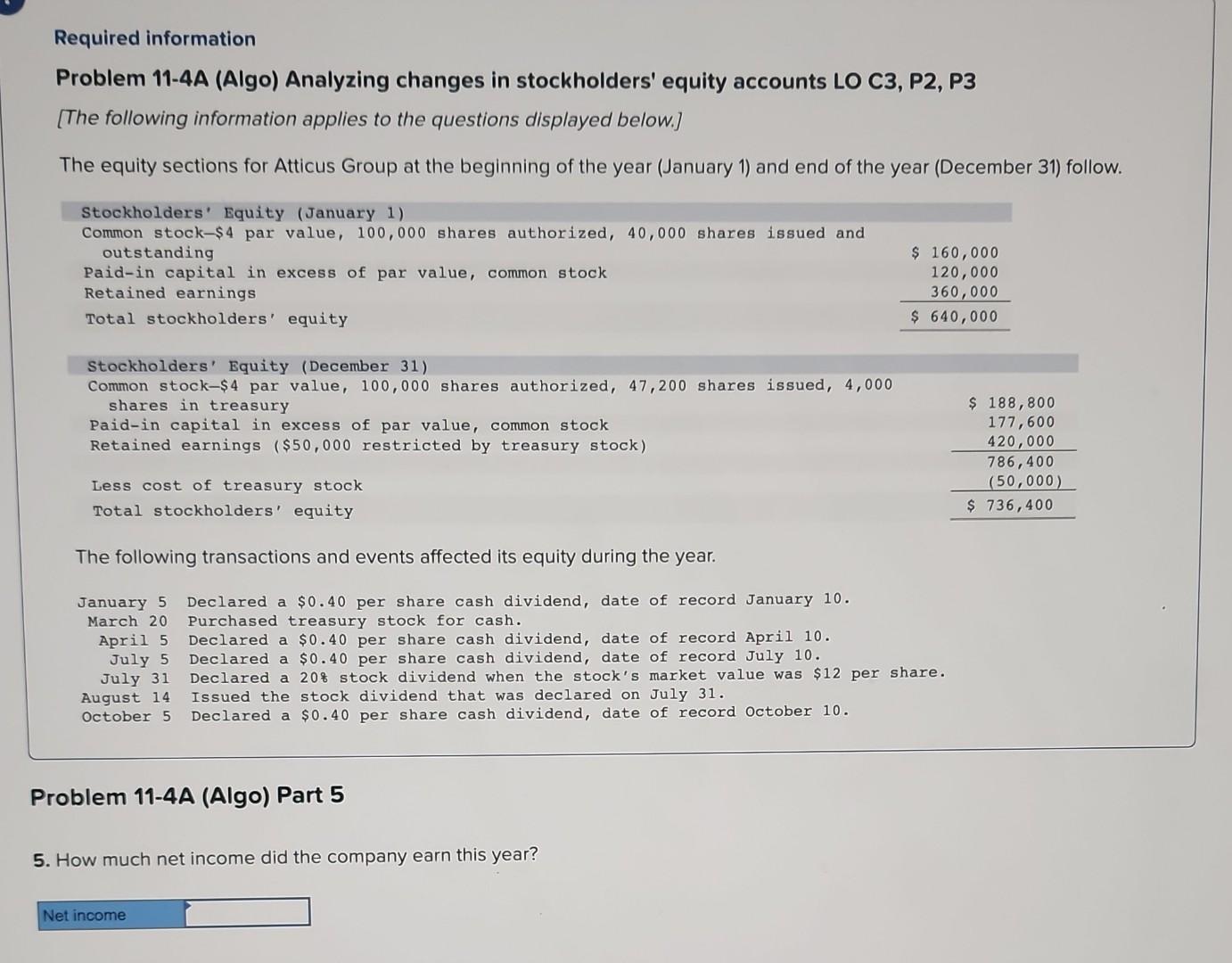 equity accounts LO C3, P2, P3 [The following information applies to the