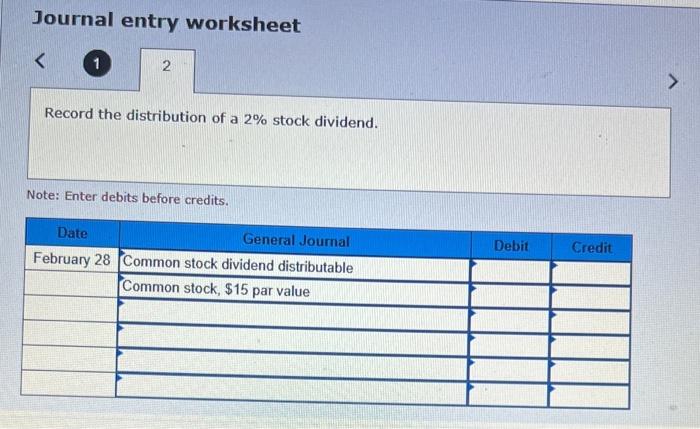 after the distribution is made. Prepare the updated stockholders' equity section after