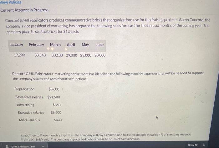  View Policies Current Attempt in Progress Concord & Hill Fabricators produces