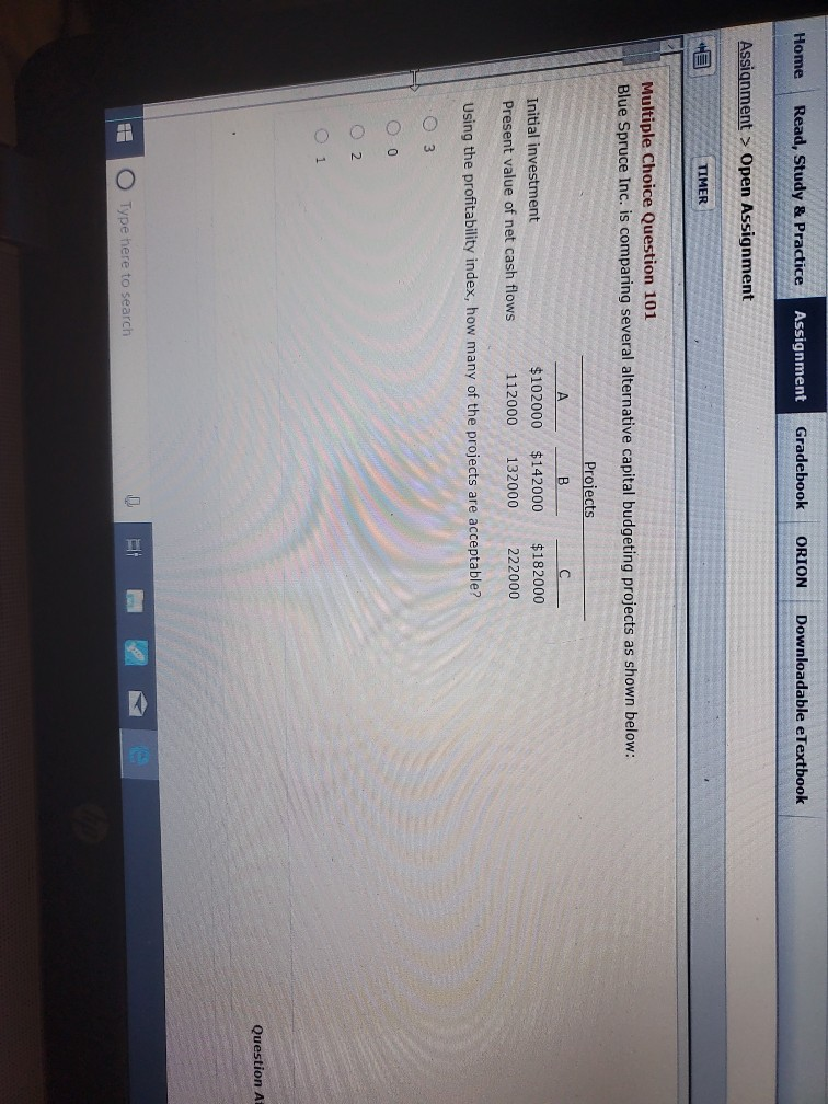  Home Read, Study & Practice Assignment Gradebook ORION Downloadable eTextbook Assignment