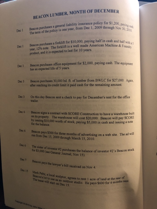  Given the following information how do I complete the 10 column