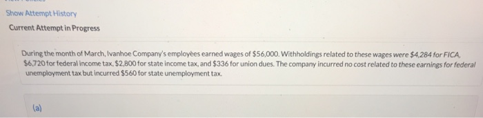  Show Attempt History Current Attempt in Progress During the month of