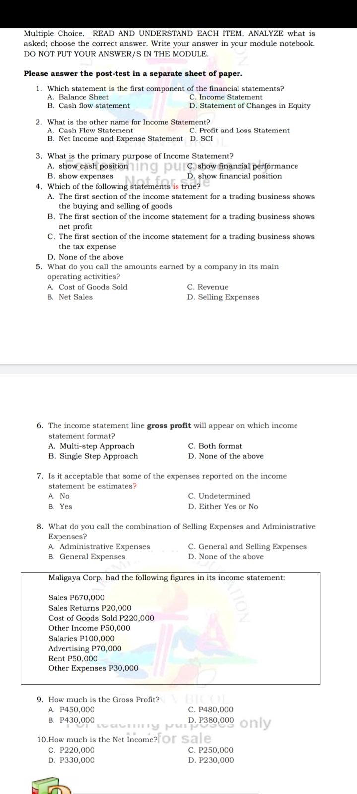 Practice Task 1 Practice Task 2 Multiple Choice. READ AND UNDERSTAND EACH
