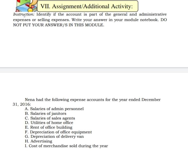 ITEM. ANALYZE what is asked; choose the correct answer. Write your answer