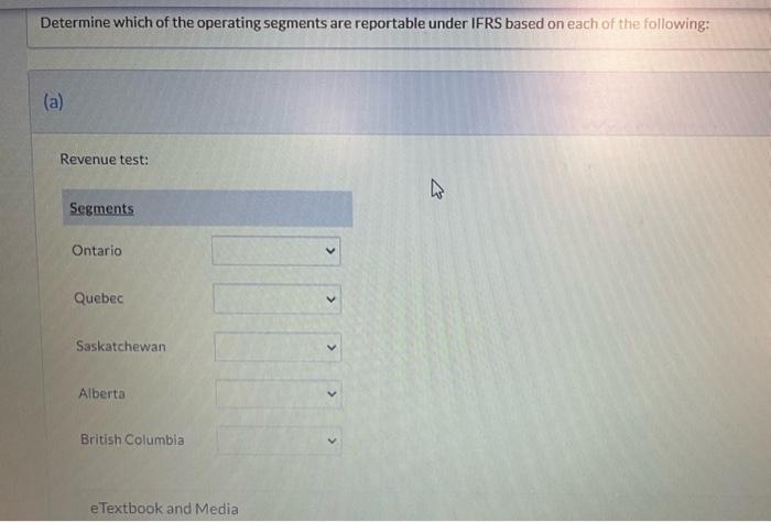 operating segments, based on the geographical regions that relate to each segment