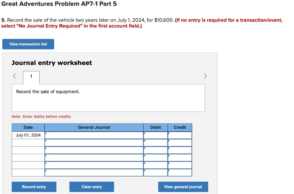 the vehicle for $4,800. The following expenditures related to the vehicle were