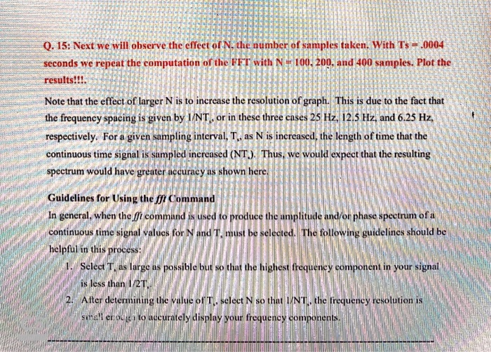 Fourier Transform (DFT) An alternative to using the approximation to the Fourier