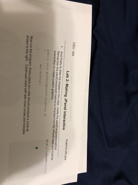 Connect the data structure SetOfShapes with the display class ShapeDisplay Interpret mouse