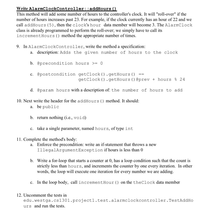 i have so far In the AlarmClockController class, find the following line:
