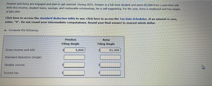 can u pls answer this question for me pls Preston and Anna