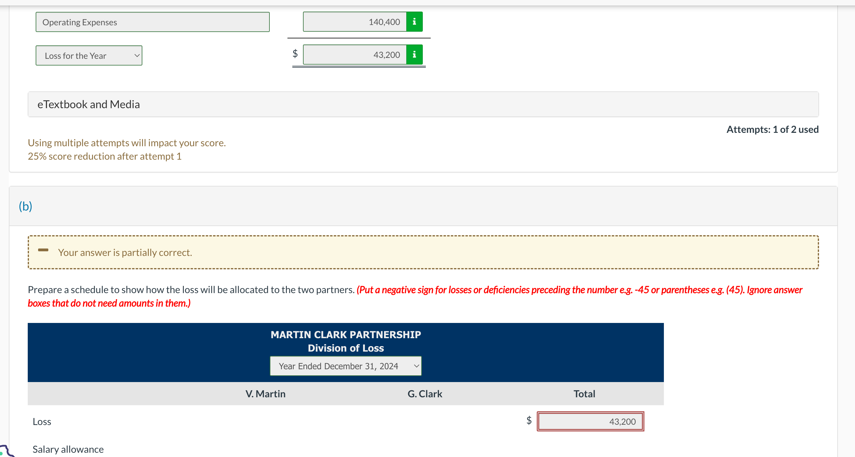 closing entires Veda Martin and Gordon Clark have a partnership agreement with