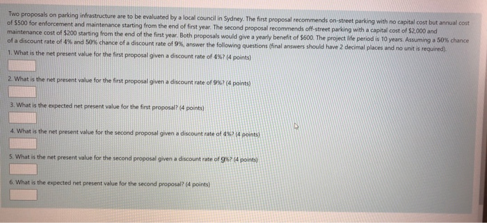  Two proposals on parking infrastructure are to be evaluated by a