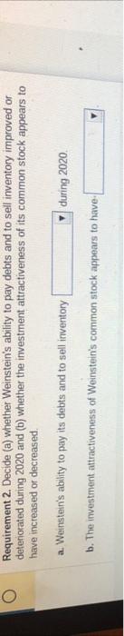 turnover d. Operating income percentage e. Return on common stockholders' equity f.