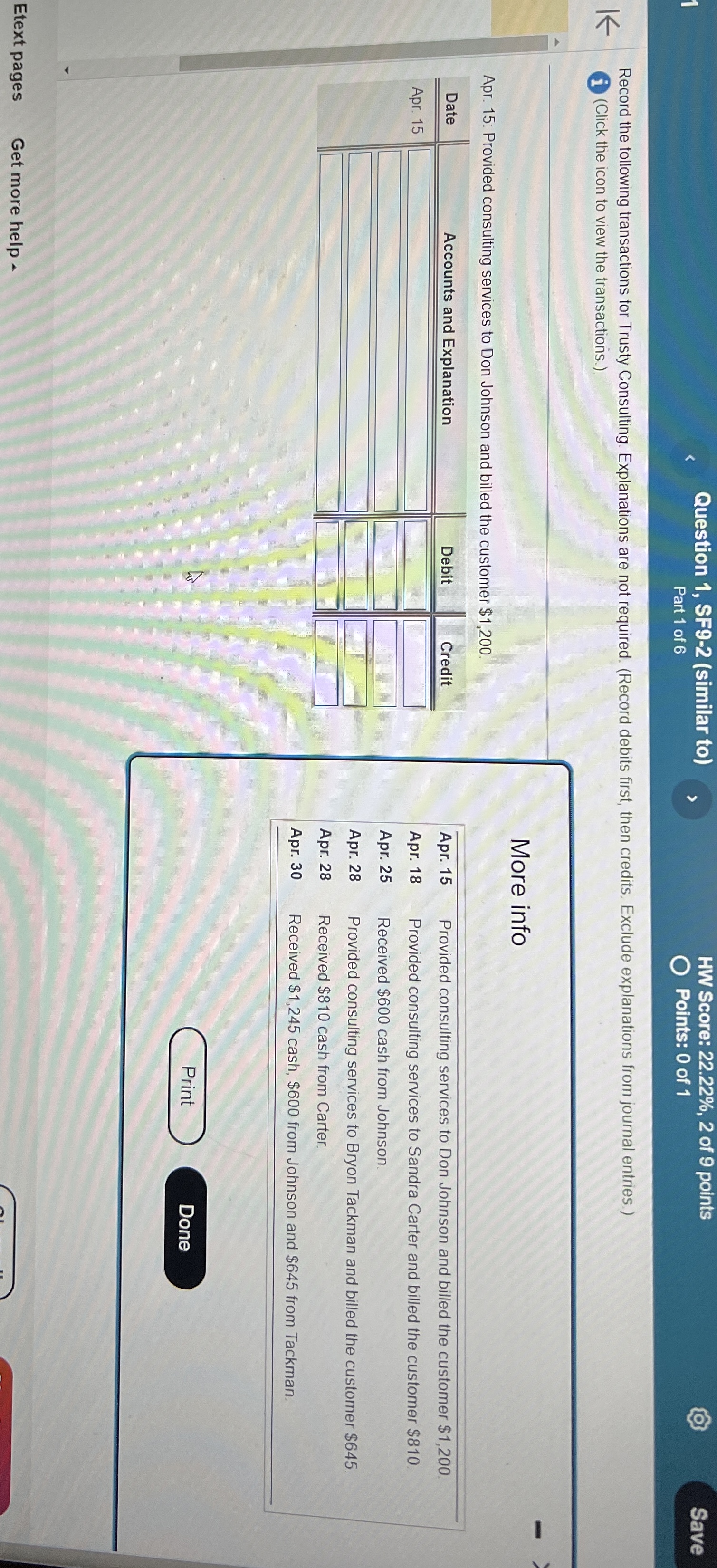  Question 1, SF9-2(similar to) HW Score: 22.22%,2 of 9 points Part
