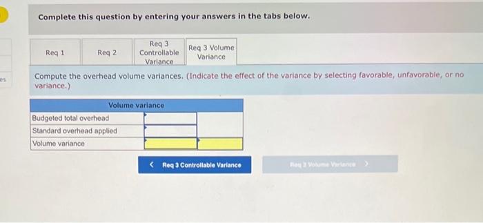 overhead (8 hours @ $12 per hour) 96.00 Standard cost per unit