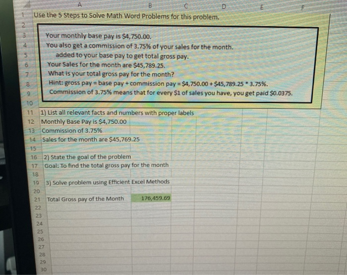  Business math question. Need help please thank u so much B