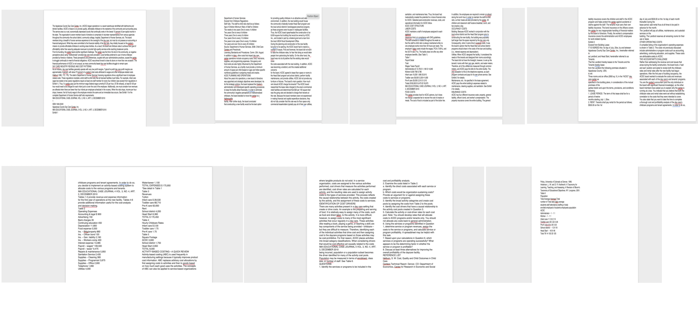  1. Identify the services or programs to be included in the