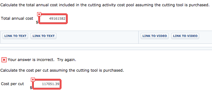 electric cutting tool. Based on the tool's specifications, Chad believes that C&C